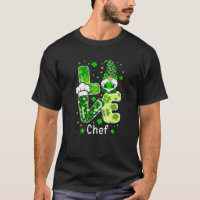 St patrick Lucky Funny Chef Gnome Leopard Green P