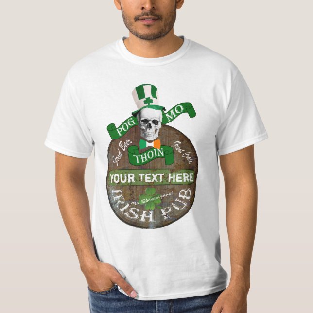 T-shirt St patrick offensif gaélique drôle (Devant)