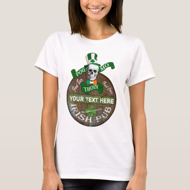T-shirt St patrick offensif gaélique drôle (Devant)