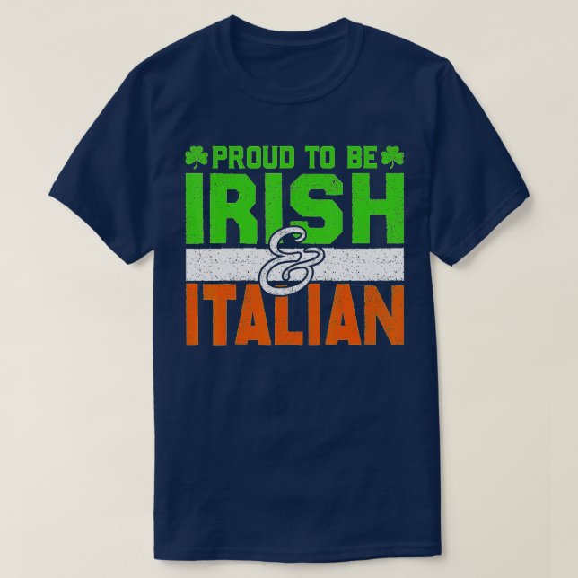 T-shirt St patrick Paddys Day Irlandais Green Shamroc Ital (Design devant)