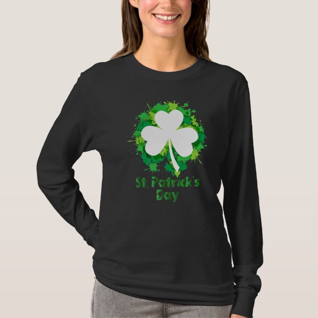 T-shirt St Patrick S Day Clover Green Irlande Clover (Devant)