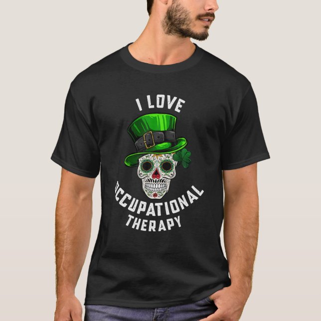T-shirt St Patrick’S Day Ergothérapie Sugar Irish (Devant)