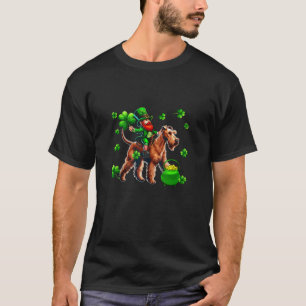T-shirt St Patrick s Day Homme Riding Terrier Shamrocks Ow