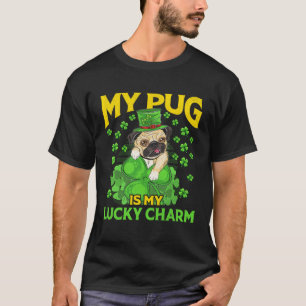 T-shirt St Patrick s Day Mon Pug Est Mon Charme De Chance