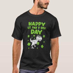 T-shirt St patrick Saint Pat T Rex Dinosaures Funny St Pa
