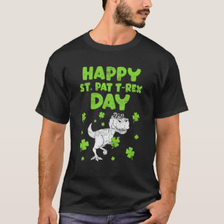 T-shirt St patrick Saint Pat T Rex Dinosaures Funny St Pa