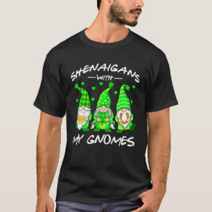 T-shirt St Patrick Shenanigans Avec Gnomies Gnomes Hommes
