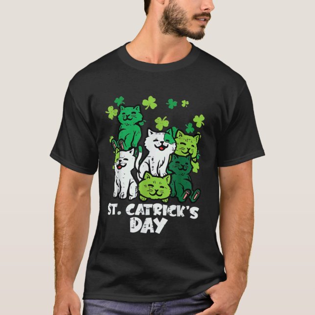 T-shirt St Patricks Catricks Day Chats Saint Pattys Femmes (Devant)