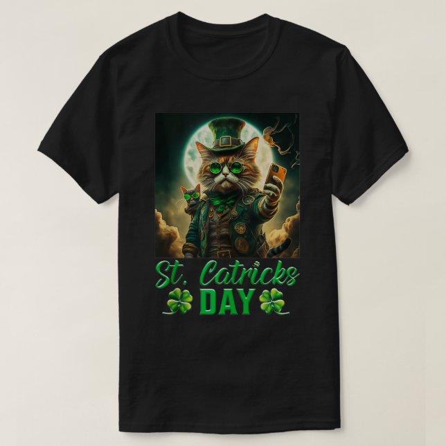 T-shirt St Patricks Catricks Day Chats Saint Pattys Jour 3 (Design devant)