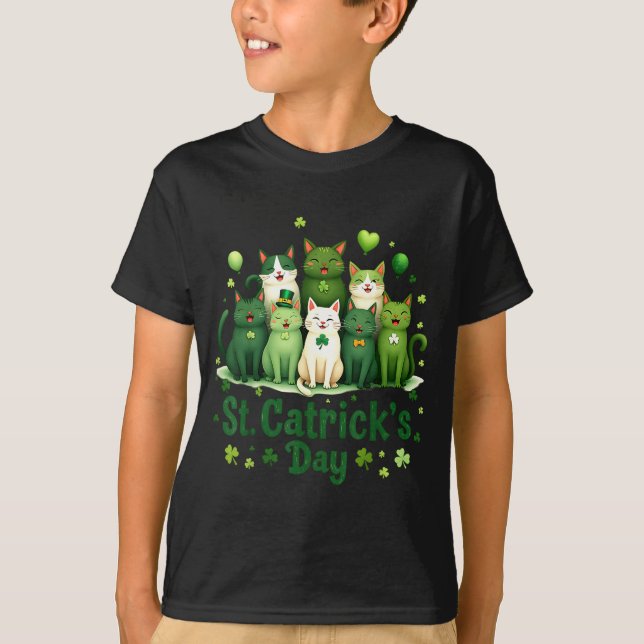T-shirt St Patricks Catricks Journee Chats Saint Pattys Fe (Devant)