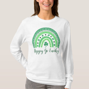 T-shirt St Patrick's Day Arc-en-ciel long manche