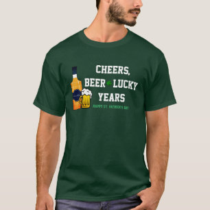 T-shirt St Patrick's Day avec mug de bière et Whiskey