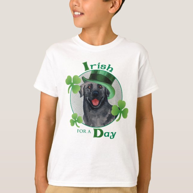 T-shirt St. Patrick's Day Black Lab (Devant)