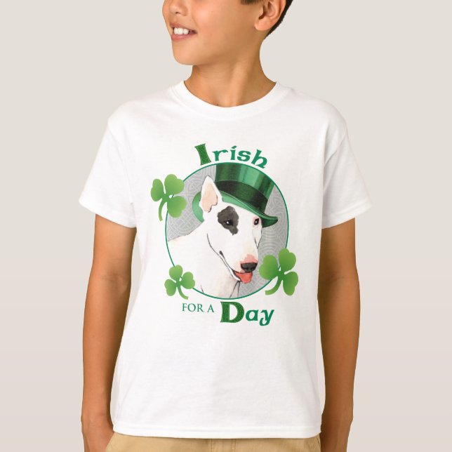 T-shirt St. Patrick's Day Bull Terrier (Devant)
