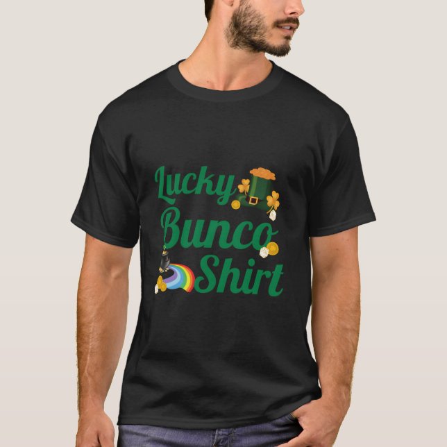 T-shirt St Patrick'S Day Bunco Lucky Bunco Dice (Devant)