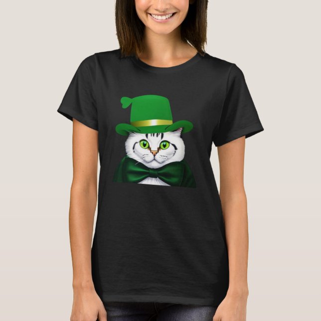 T-shirt St Patrick's Day Chat Cute St Paddys Dat Cat (Devant)