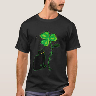 T-shirt St Patricks Day Chat Noir Mon Porte-Bonheur Femme
