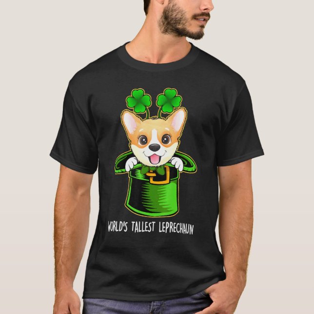 T-shirt St Patricks Day Corgi Le Plus Grand Leprechaun Mon (Devant)