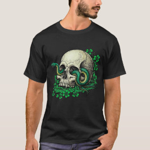 T-Shirt St. Patrick's Day Crâne Gothique & Serpent