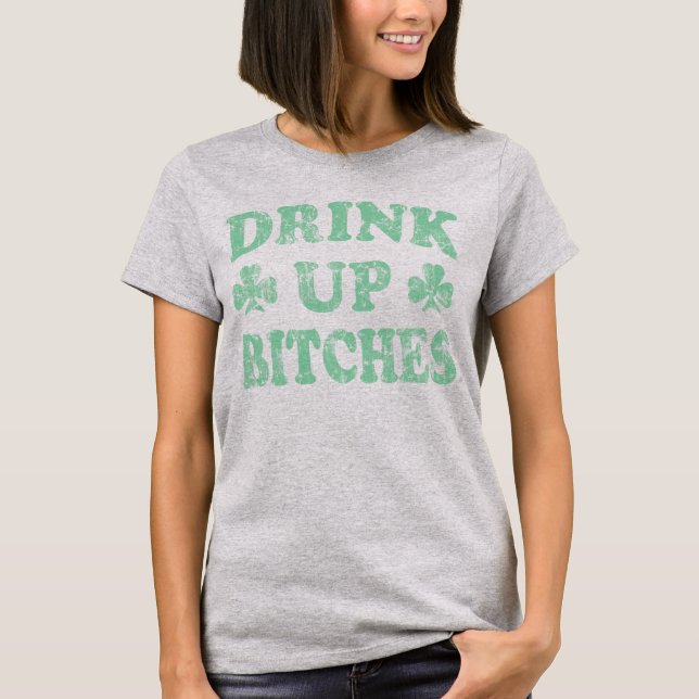 T-shirt St Patrick's Day Drink Up (Devant)