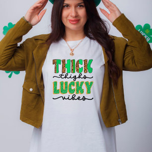 T-shirt St. Patrick's Day Épais cuisses Lucky Vibes