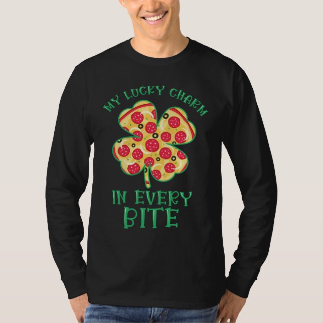 T-shirt St Patrick's Day Fast Food Shamrock Pizza Saint Pa (Devant)