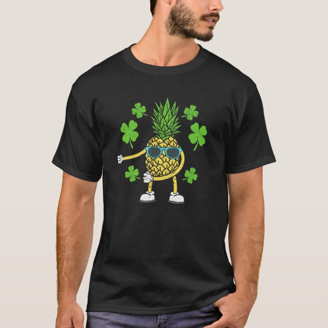 T-shirt St Patricks Day Floss Dance Irish Flossing Pineapp (Devant)