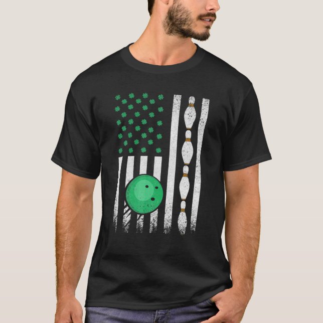 T-shirt St Patrick's Day For Idea Irish American Bowling (Devant)