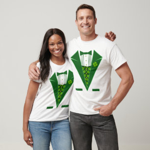 T-shirt St. Patrick's Day Funny Green Tuxedo Chemise