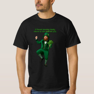 T-shirt St Patricks Day Funny Tee - If found dancing badly
