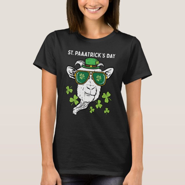 T-shirt St Patricks Day Goat Head Saint Pattys Farmer Men  (Devant)