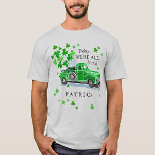 T-shirt St. Patrick's Day Green Vintage Truck Ajouter le n