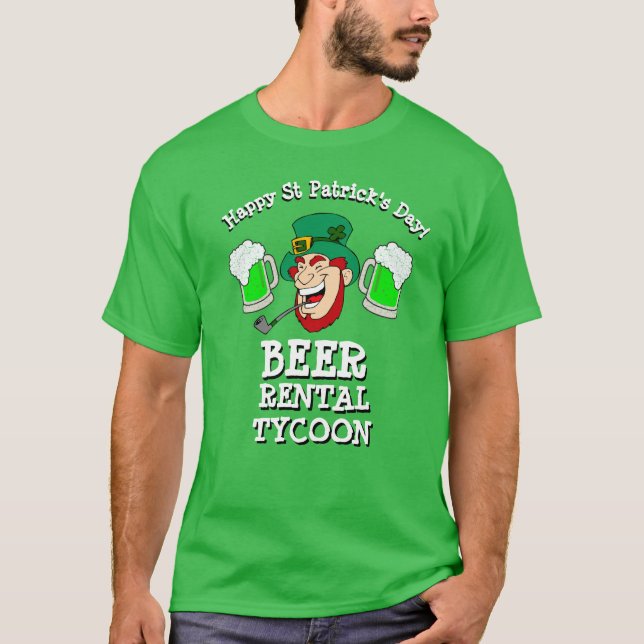 T-shirt St Patrick's Day Idea cadeau papa BEER LOCATION TY (Devant)
