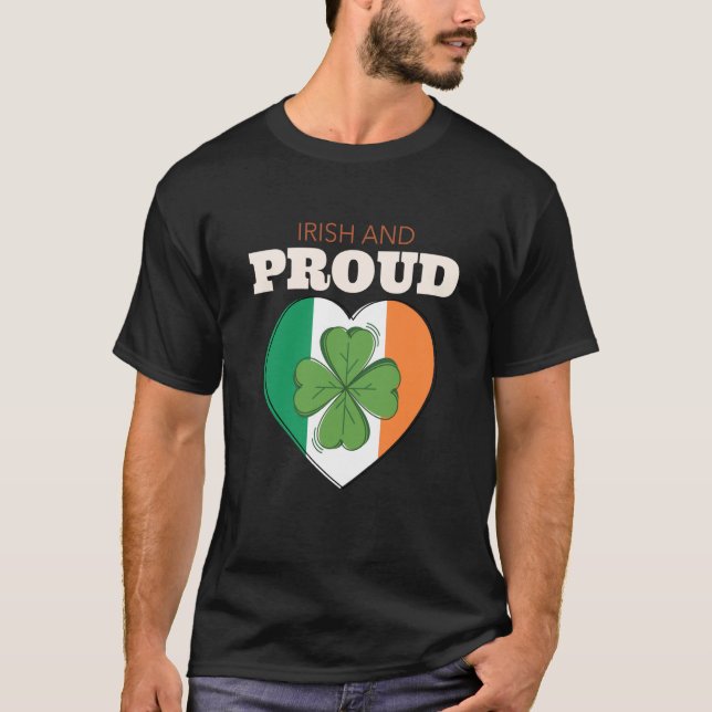 T-shirt St Patricks Day Ireland Irish And Proud Ireland Fl (Devant)