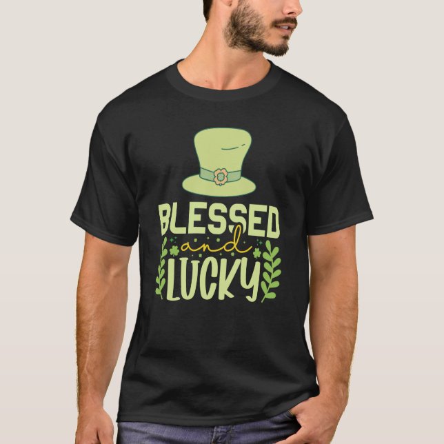 T-shirt St Patricks Day Irish Blessed Lucky (Devant)