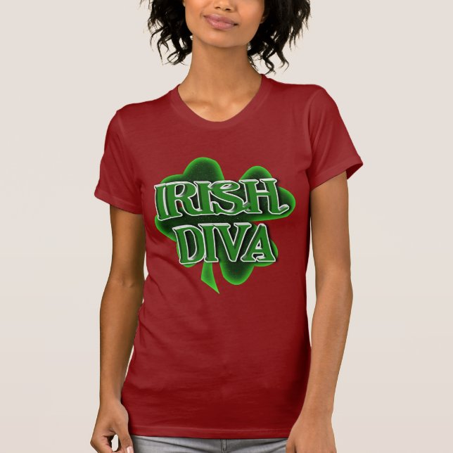 T-shirt St. Patrick's Day Irish Diva (Devant)
