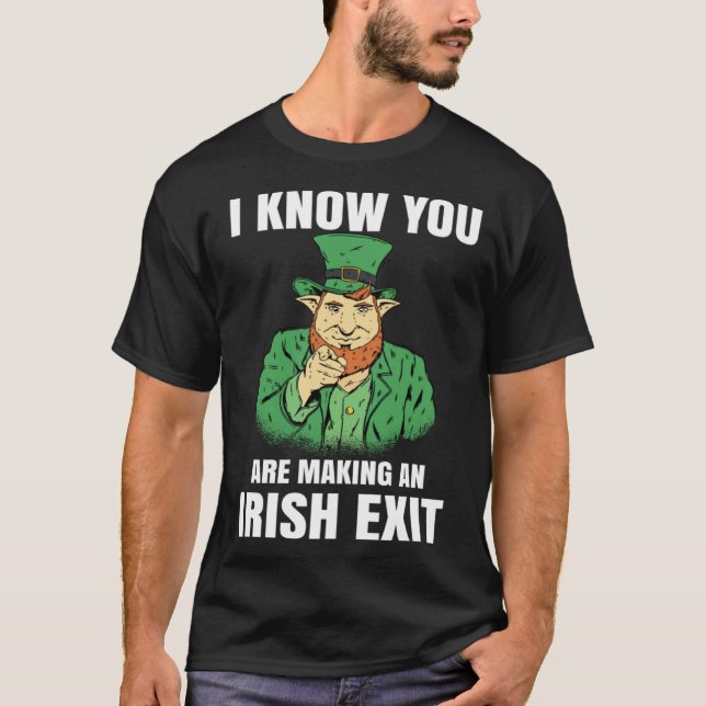 T-shirt St Patricks Day Irish Exit  St Patricks (Devant)