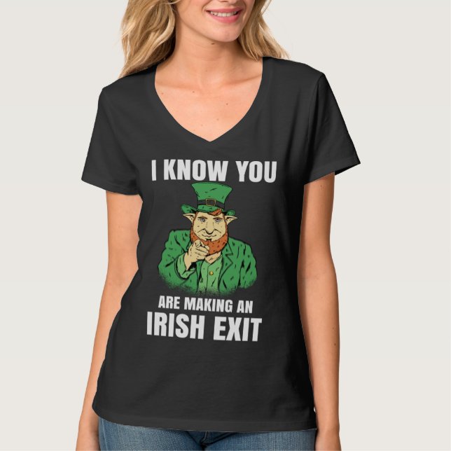 T-shirt St Patricks Day Irish Exit  St Patricks (Devant)