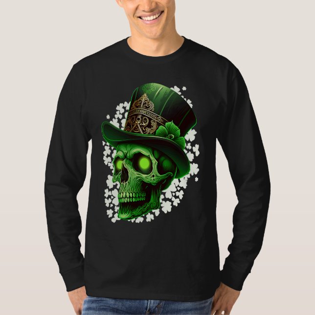 T-shirt St Patrick's Day Irish skeleton leprechaun  2 (Devant)