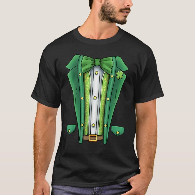 T-shirt St Patricks Day Irish Tuxedo Childs Leprechaun Cos (Devant)