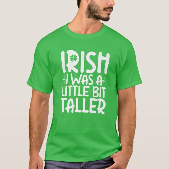 T-shirt St. Patrick's Day Irlandais Courtes Personnes Drôl (Devant)