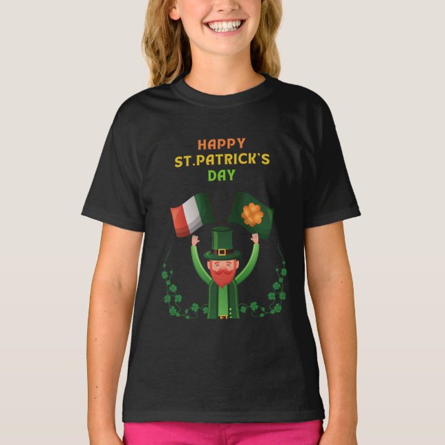 T-shirt St. Patricks Day Irlandais - Lucky Irish Shamrock (Devant)