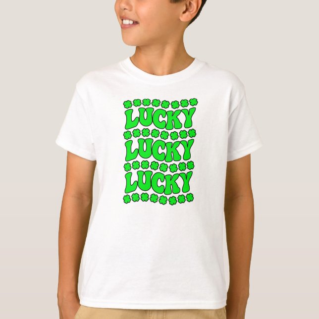 T-shirt ST PATRICK'S DAY, Lucky, Lucky, Lucky (Devant)