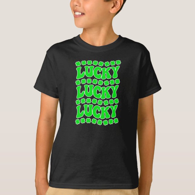 T-shirt ST PATRICK'S DAY, Lucky, Lucky, Lucky (Devant)