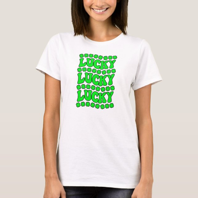 T-shirt ST PATRICK'S DAY, Lucky, Lucky, Lucky (Devant)