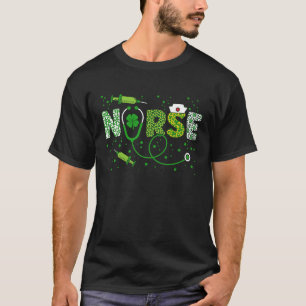 T-shirt St Patrick's Day Lucky Nurse Shamrock Irlande NICU