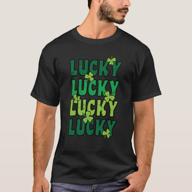 T-shirt St Patricks Day Lucky Saint Paddys Pattys Men Wome (Devant)