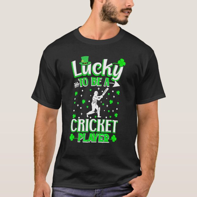 T-shirt St Patrick's Day Lucky To Be A Cricket Pla (Devant)