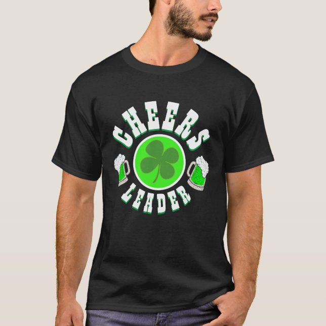 T-shirt St Patrick's Day Mens Fashion CHEERS LEADER T-Shir (Devant)