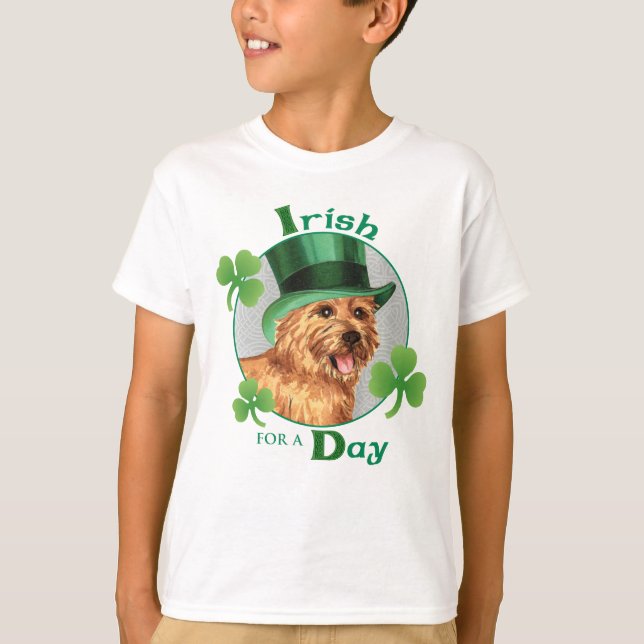T-shirt St. Patrick's Day Norwich Terrier (Devant)